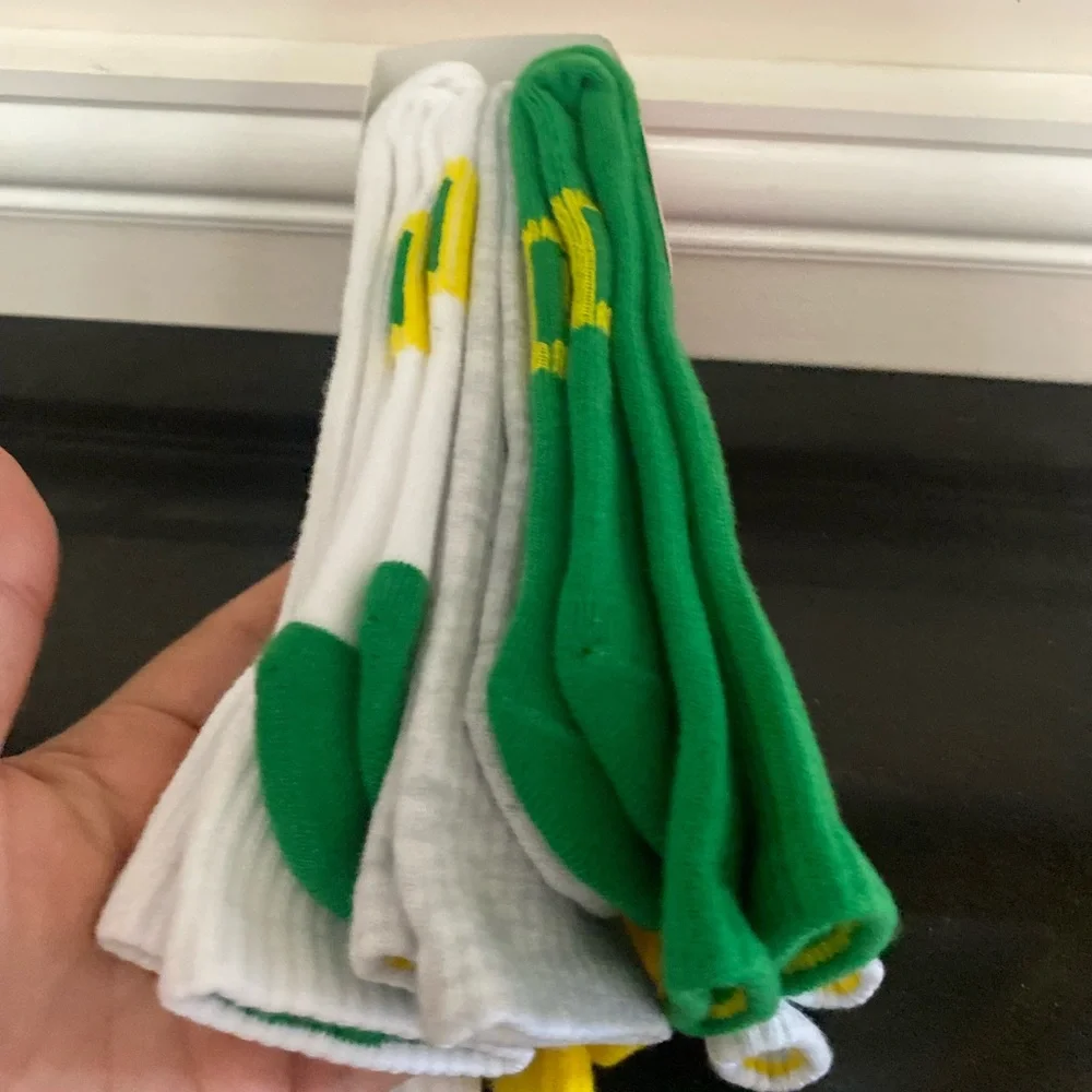 Puma Men’s Crew Socks – Green, White & Yellow (6 Pack)